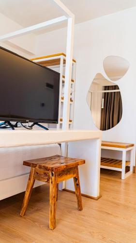 TV a/nebo společenská místnost v ubytování Alex & Sofi Hotel