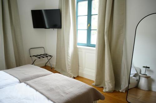Katil atau katil-katil dalam bilik di Königsgleis-Apartments