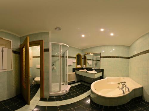 A bathroom at Hotel-Pension Edelweiss