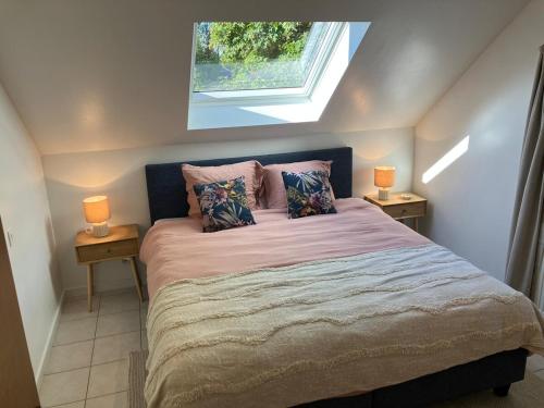 Ένα ή περισσότερα κρεβάτια σε δωμάτιο στο Le Walk'Cottage