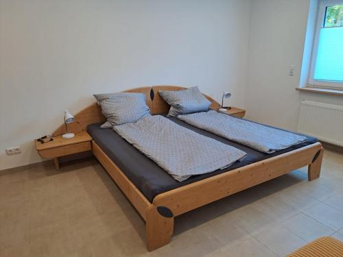 Ένα ή περισσότερα κρεβάτια σε δωμάτιο στο Ferienhaus Ottilie