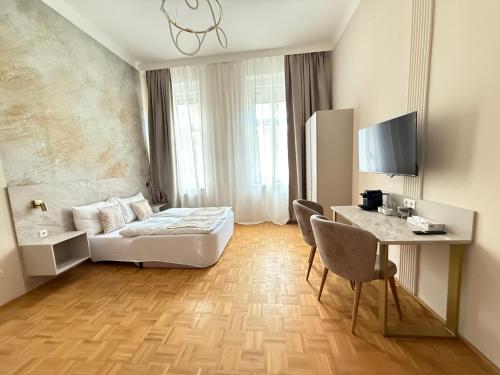 Postel nebo postele na pokoji v ubytování Bright rooms by Schönbrunn, next to U6 Niederhofstraße