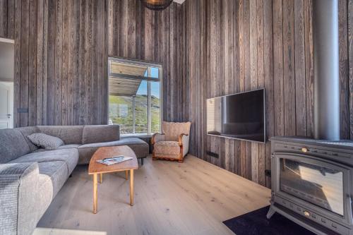 TV a/nebo společenská místnost v ubytování Mountain View Villa