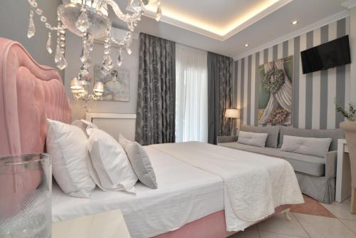 Cama o camas de una habitación en Epavlis Luxury apts