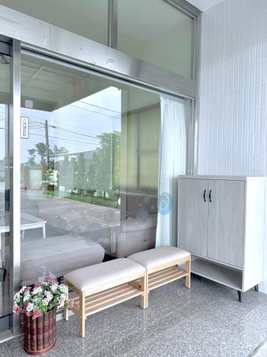 Posezení v ubytování Fu Courtyard Homestay