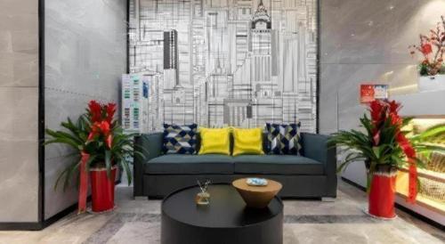 Area soggiorno di City Comfort Inn Wuhan Jindi Plaza Luojiagang Metro Station