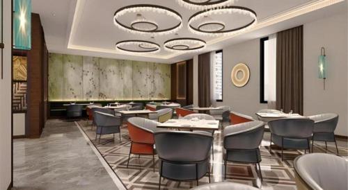 Posezení v ubytování Jinjiang Metropolo Hotel Nanjing Jiangning Binjiang Development Zone