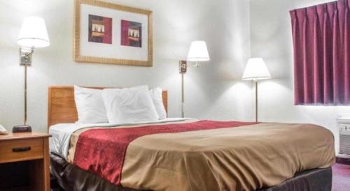 Una cama o camas en una habitación de Econo Lodge Ithaca Airport