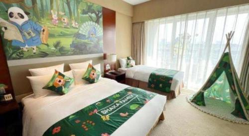 The Qube Shanghai Nanqiaoにあるベッド