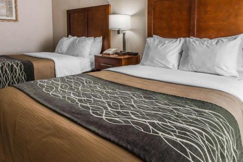 Postel nebo postele na pokoji v ubytování Quality Inn Waynesburg - Morrisville