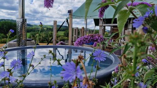Taman di luar Hakuna Matata Safari Lodge - Sublime, off-grid digital detox with hot tub
