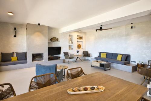 Develikia Private Villas, Auralīs, Ierissosにあるシーティングエリア