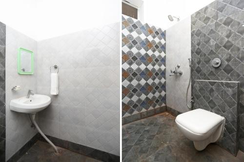 Koupelna v ubytování Hotel O Ambuja City Centre Mall Formerly Amar Marriage Palace