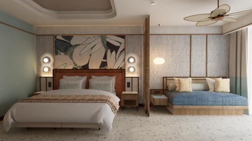 Postel nebo postele na pokoji v ubytování Trendy Perge Resort & Suites