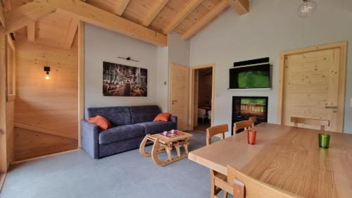 Et opholdsområde på Chalet Le Tétras