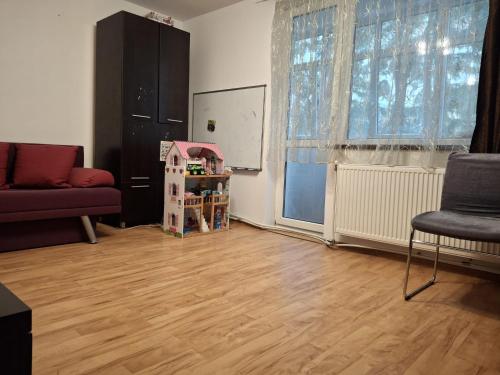 Coin salon dans l'établissement Apartament Constantin