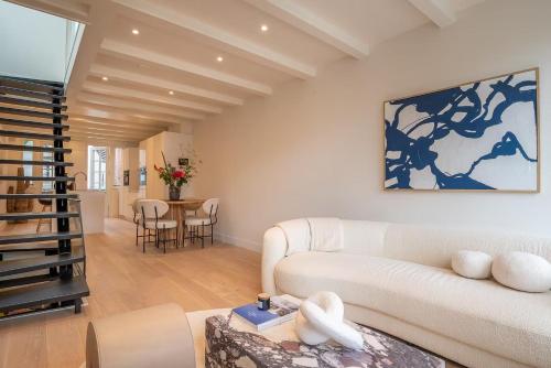 Coin salon dans l'établissement Luxury bright apartment in the city center - Amsterdam