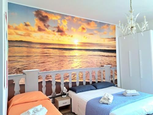 En eller flere senge i et værelse på Il Nido del Gabbiano Gallipoli