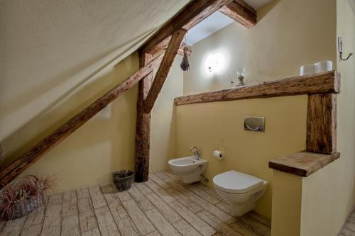 Un baño de Dvůr Olšiny -Hotel and Horse-riding