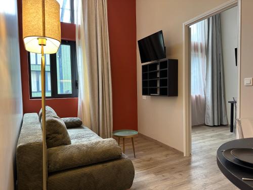 TV a/nebo společenská místnost v ubytování Smartappart Niort