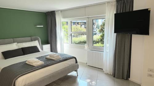 Ένα ή περισσότερα κρεβάτια σε δωμάτιο στο Modern suite near Corso Buenos Aires Lima Porta Venezia metro