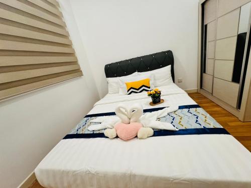 Cama o camas de una habitación en Velocity Residence linkway Sunway mall