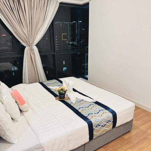 Cama o camas de una habitación en Velocity Residence linkway Sunway mall