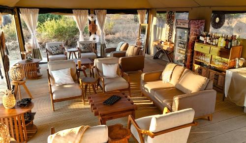 Posezení v ubytování Tarangire Greenland Retreat