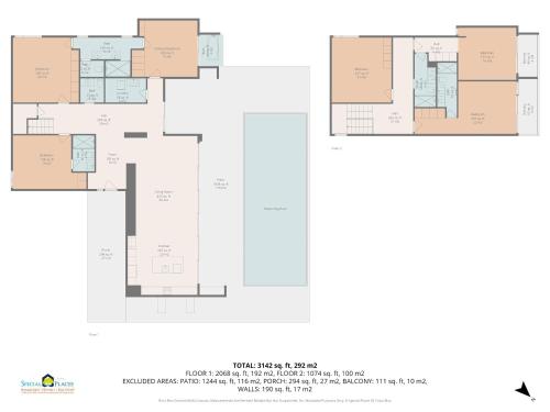 Secluded Luxury Mansion with Sleek, Modern Design, High-End Amenities, and Spectacular Viewsの見取り図または間取り図