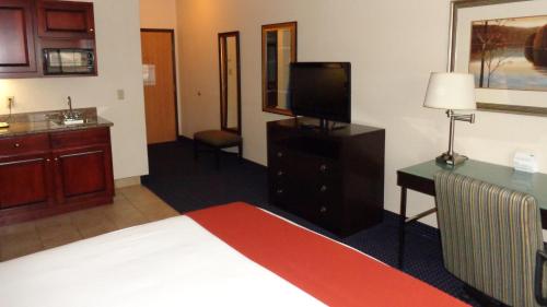 Televiisor ja/või meelelahutuskeskus majutusasutuses Holiday Inn Express & Suites New Buffalo, MI by IHG