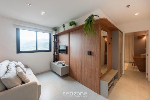 Posezení v ubytování MHFs - Apts Variados em Prédio com Vista para o Mar em Itapema
