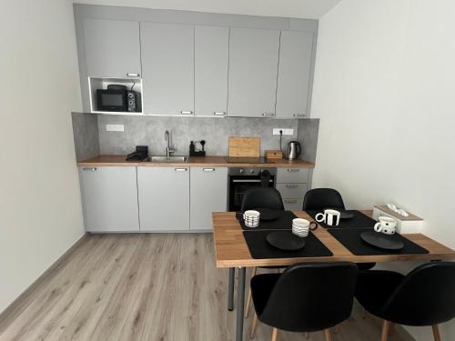Η κουζίνα ή μικρή κουζίνα στο Prague Airport Apartment