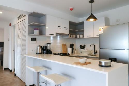 Η κουζίνα ή μικρή κουζίνα στο Cozy 3BR Nice View in Barranco