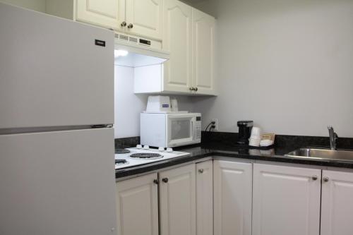 Travelodge by Wyndham Kamloops Mountviewにあるキッチンまたは簡易キッチン