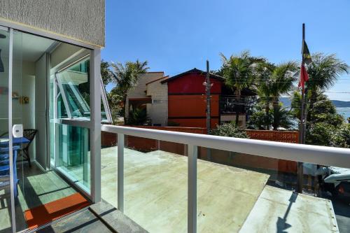 a view from the balcony of a house at Hostel Toca da Moréia Bombinhas in Bombinhas