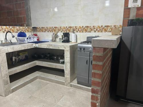 Η κουζίνα ή μικρή κουζίνα στο ciudad del campo