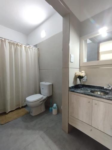 a bathroom with a toilet and a sink at Catalina - Excelente ubicacion en pleno centro - 1B in Santa Fe