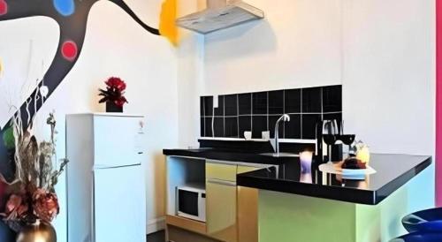 Kuchyň nebo kuchyňský kout v ubytování Gallery Pension