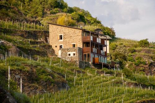 a house on the side of a hill at Ca' Barroni - Luxury Agriresort in Sondrio