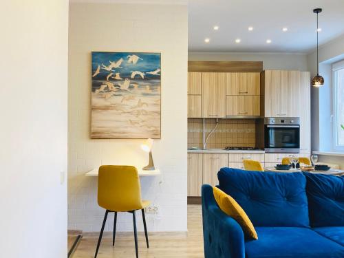 Kuchyň nebo kuchyňský kout v ubytování Apartamentai Auksinės Bangos - Free parking - Easy check-in