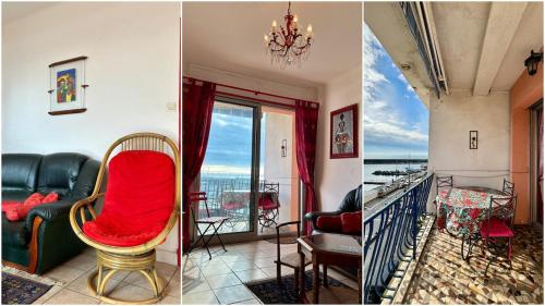 Large apartment with sea and port view