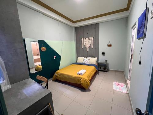 Ένα ή περισσότερα κρεβάτια σε δωμάτιο στο Nuka House - Gần chợ Đà Lạt