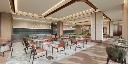 Restaurace v ubytování Hilton Garden Inn Xishuangbanna Gasa Airport