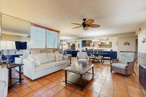 a living room with a couch and a table at Atlantic Ocean View in Key West