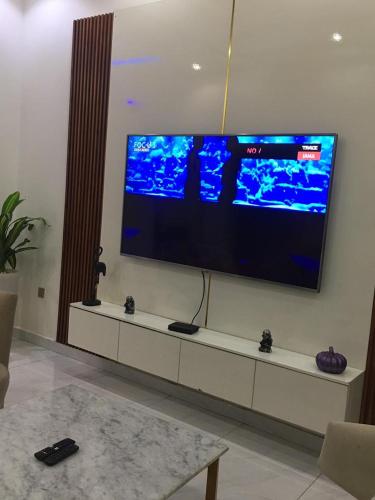 Μια τηλεόραση ή/και κέντρο ψυχαγωγίας στο Flourish apartment