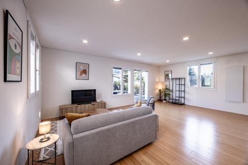 TV a/nebo společenská místnost v ubytování Stockhorn Loft - central, free parking, private