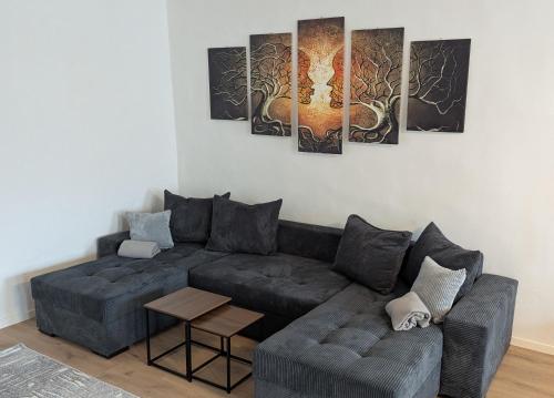 Χώρος καθιστικού στο Ferienzimmer Salzachstadt 2 OG