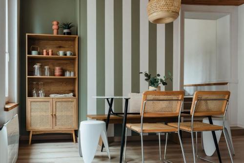Ruang duduk di Appartement de charme Quartier historique et mer