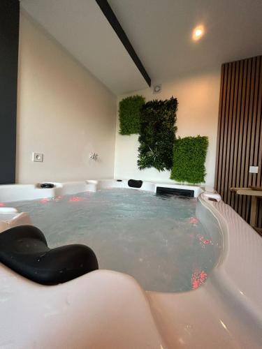 a jacuzzi tub in a living room with at Kuća za odmor Mladen i Martina in Slavonski Brod