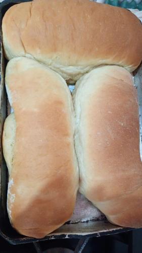 a tray of buns sitting on top at Hotel Vale do Sol in Valparaíso